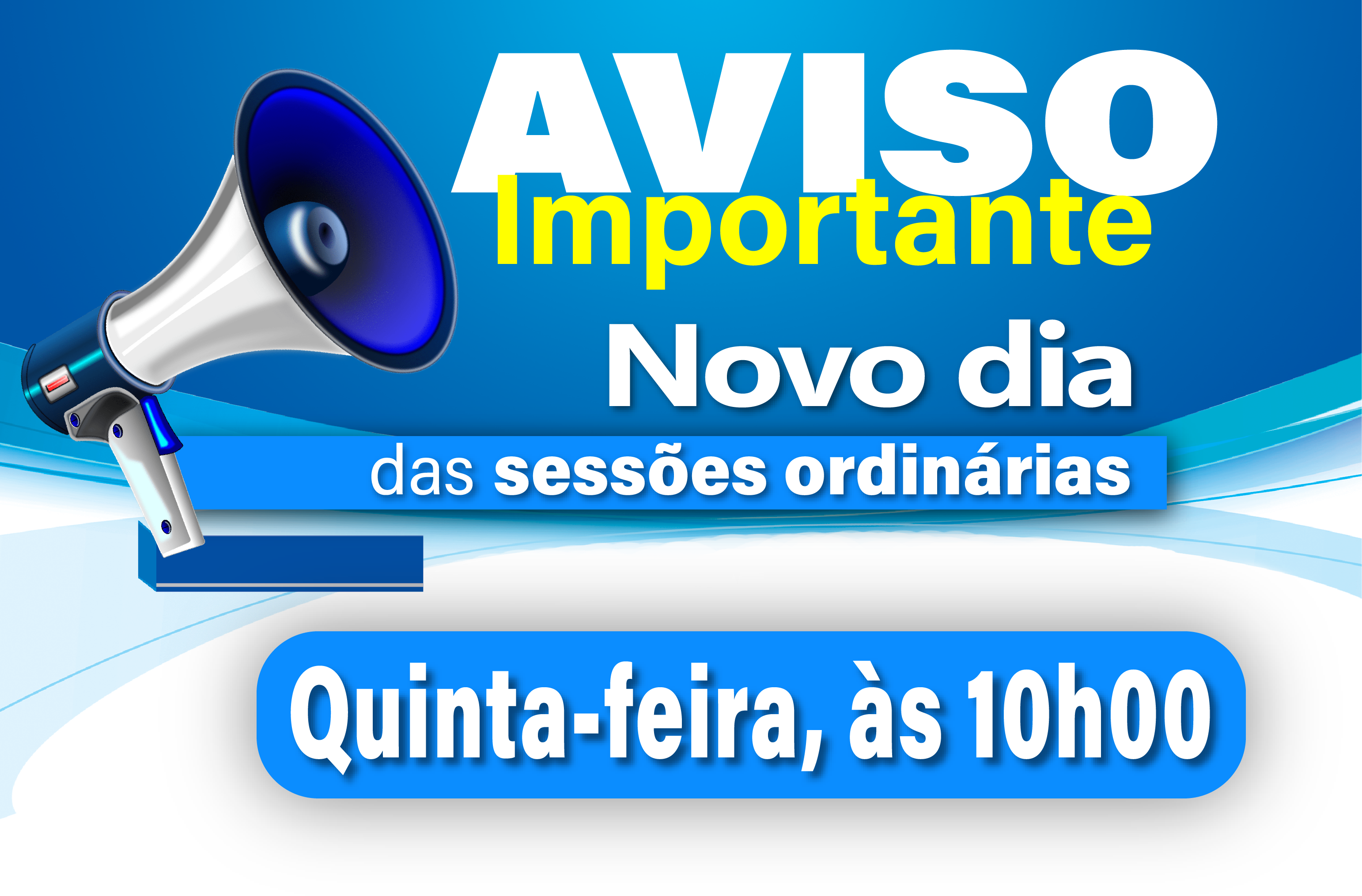 NOVO DIA DAS SESSÕES ORDINÁRIAS