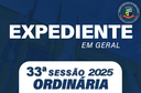 33ª Sessão Ordinária